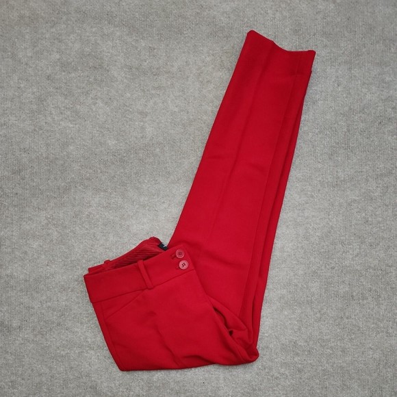 The Limited Pants - The Limited Ankle Dress Pants Womens 2 Red Skinny Leg Stretch Business Work